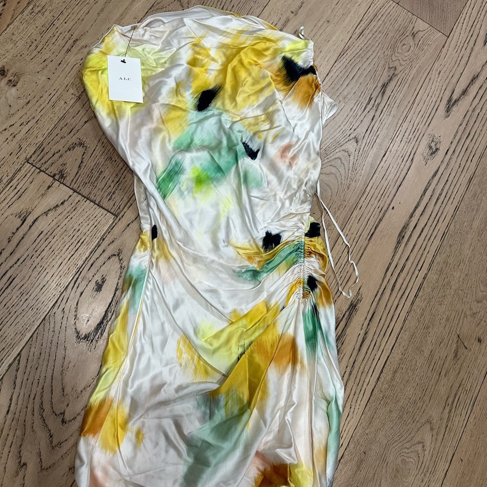 ALC Poppy Short Sleeve Ruched Minidress - Picture 2 of 5